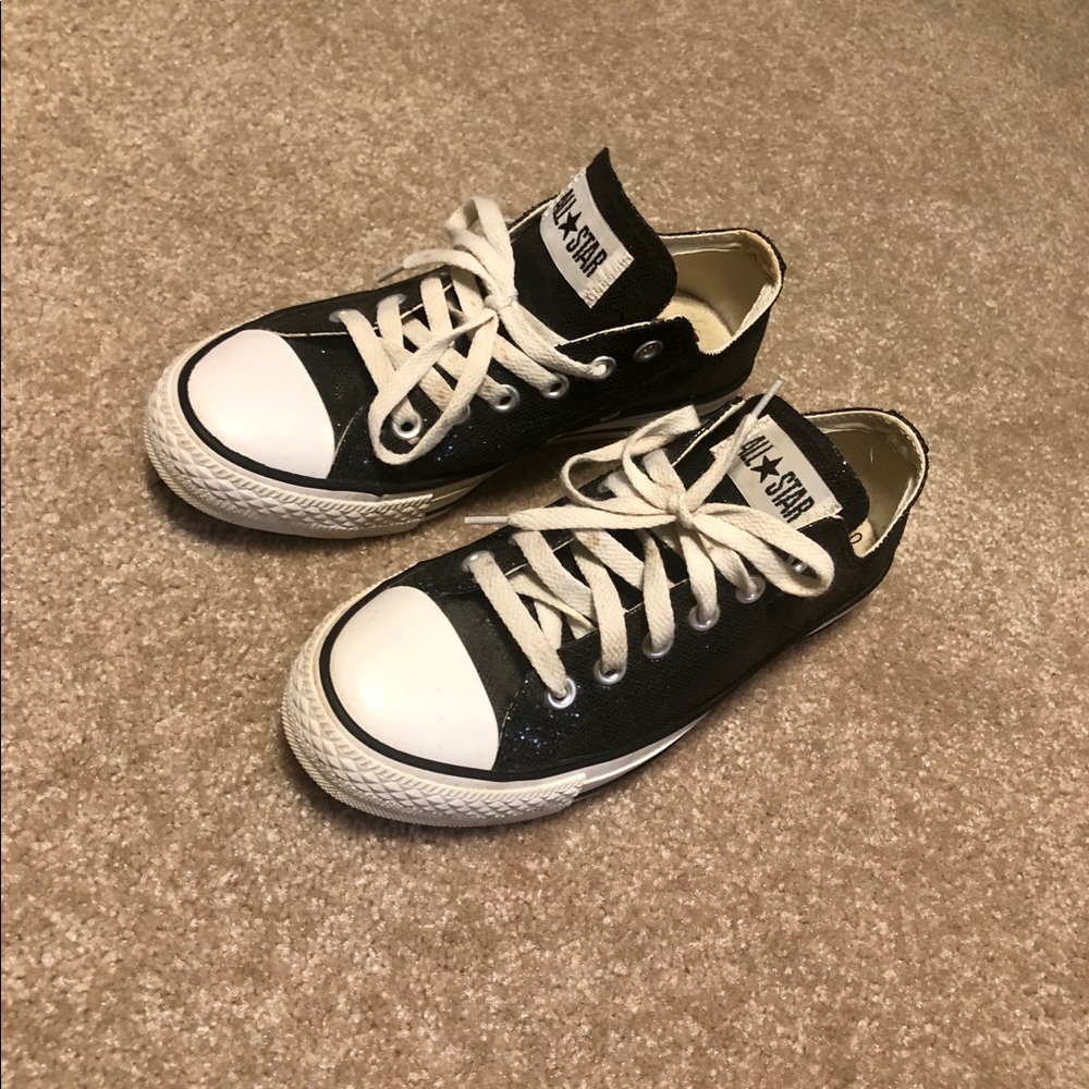 Black Sequin Converse